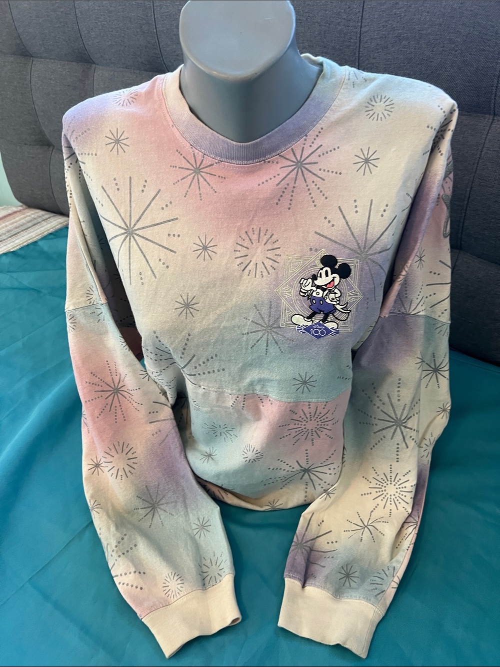 Disney 100th Anniversary Pastel Tie-Dye Pullover Cast Member Sweatshirt -